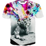 Super Quality process colors printed t shirts