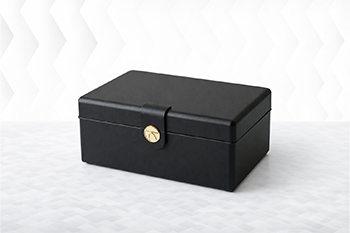 Custom Button Closure leather Box