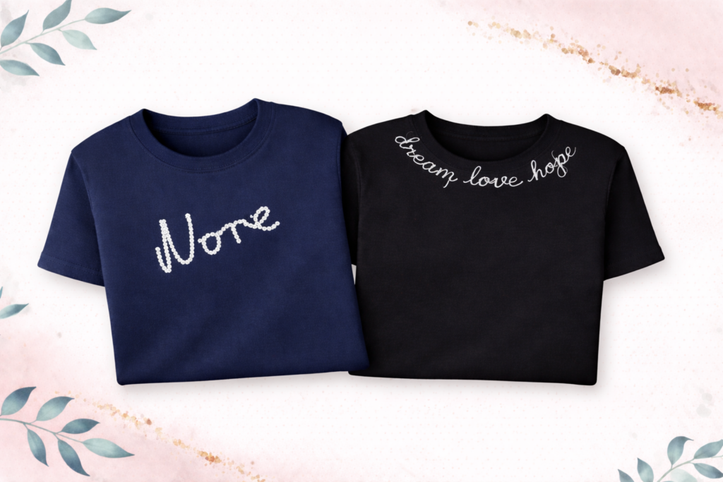 Chain Stitch t-shirts Embroidery abudhabi