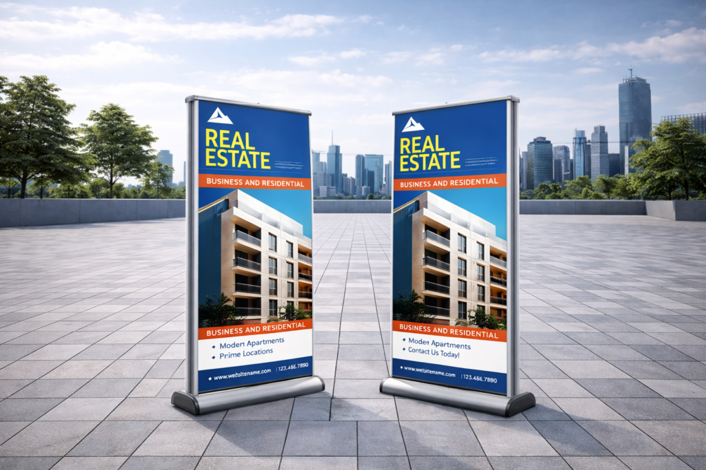 Pop-up & Roll-up Printing Double-Sided Roll Up Stand abudhabi