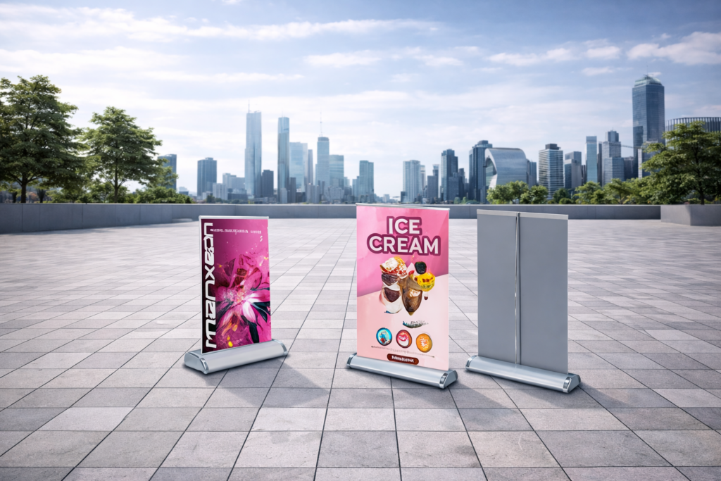 exhibition stand Mini Roll Up Stand sharjah