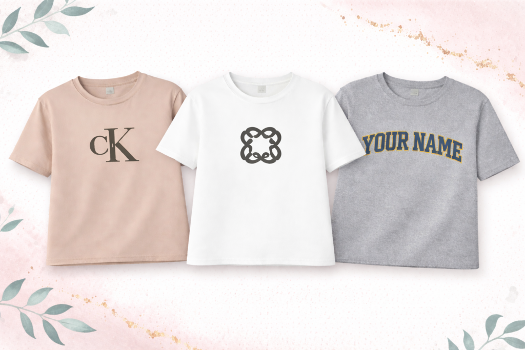 Monogram t-shirts Embroidery sharjah
