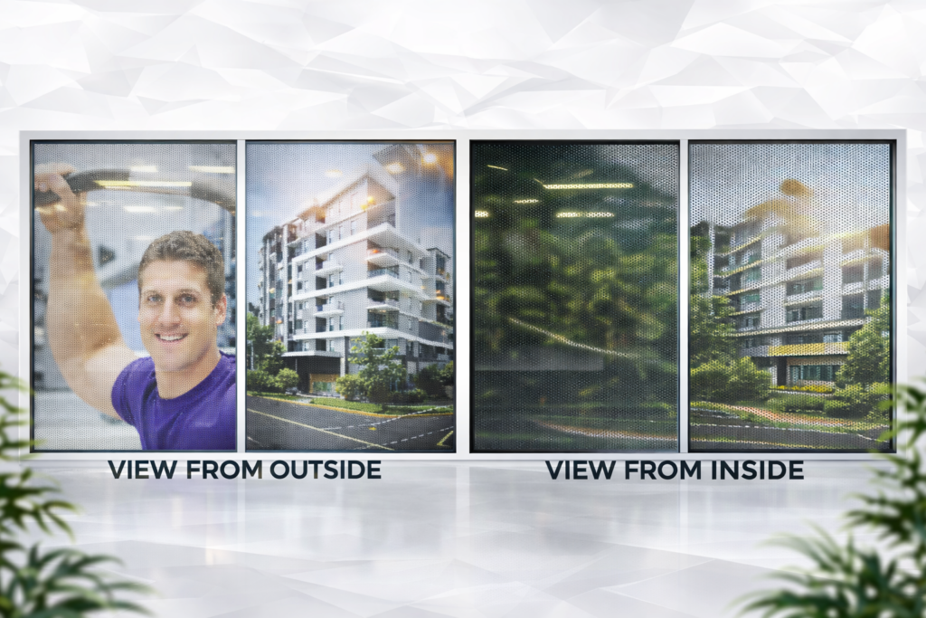 One-Way Vision window Graphics abudhabi