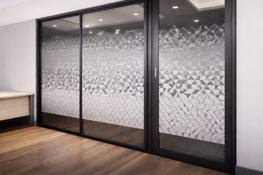 Patterned Frosted Sand blast Sticker abudhabi