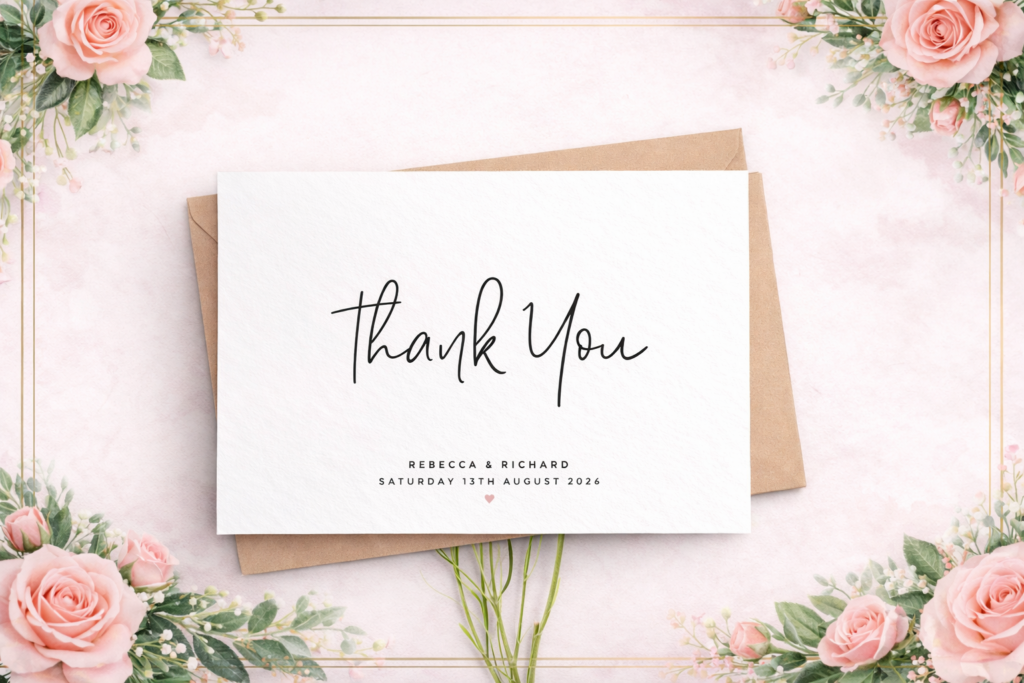 Postcard Style thank you Card abudhabi
