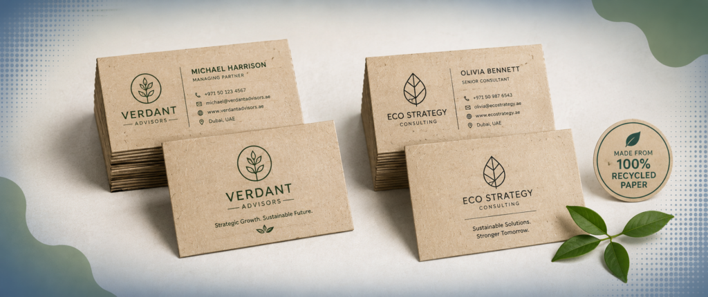 business card Recycled Eco-Friendly Paper dubai