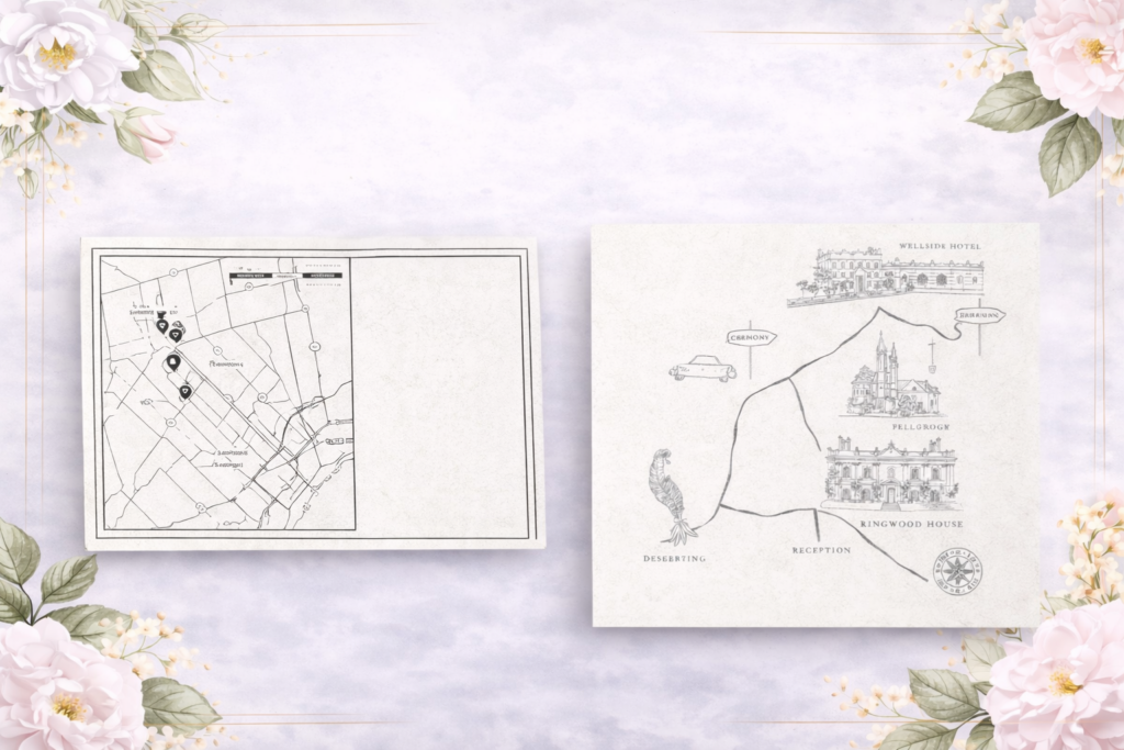 Venue Map wedding Cards abudhabi