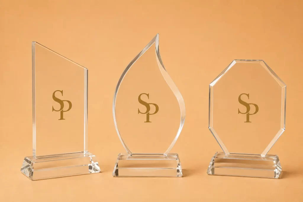 Acrylic Trophies with custom branding
