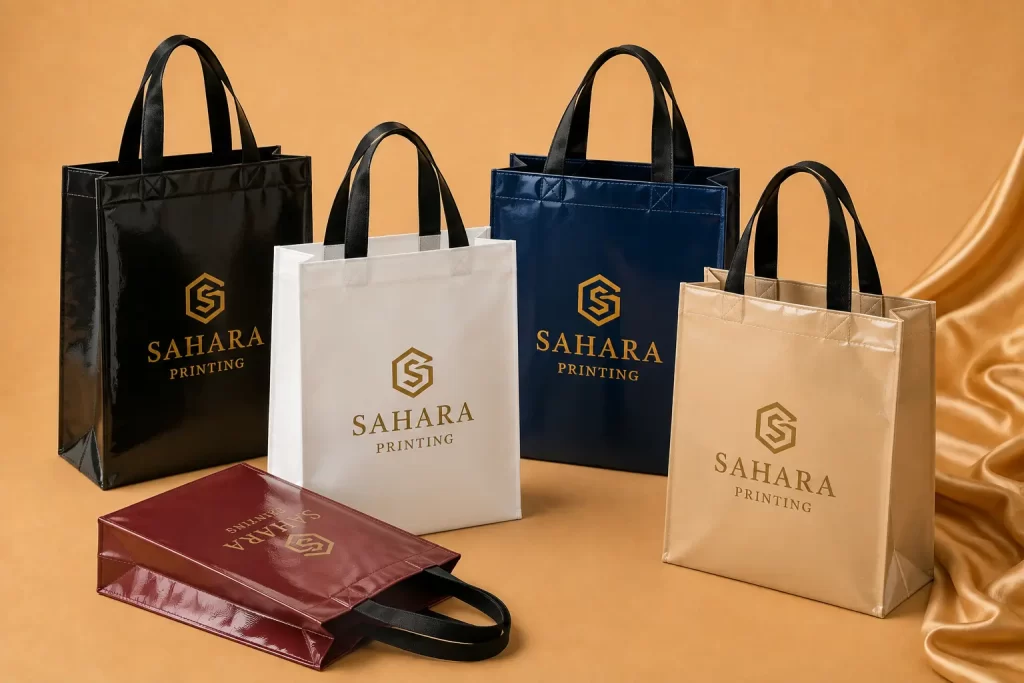 Laminated Tote Bags with printing in dubai